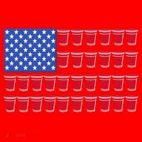 Beer Pong Ing Tee American Flag Red Solo Cups Meaningful Gift Santa Hat thumb 1