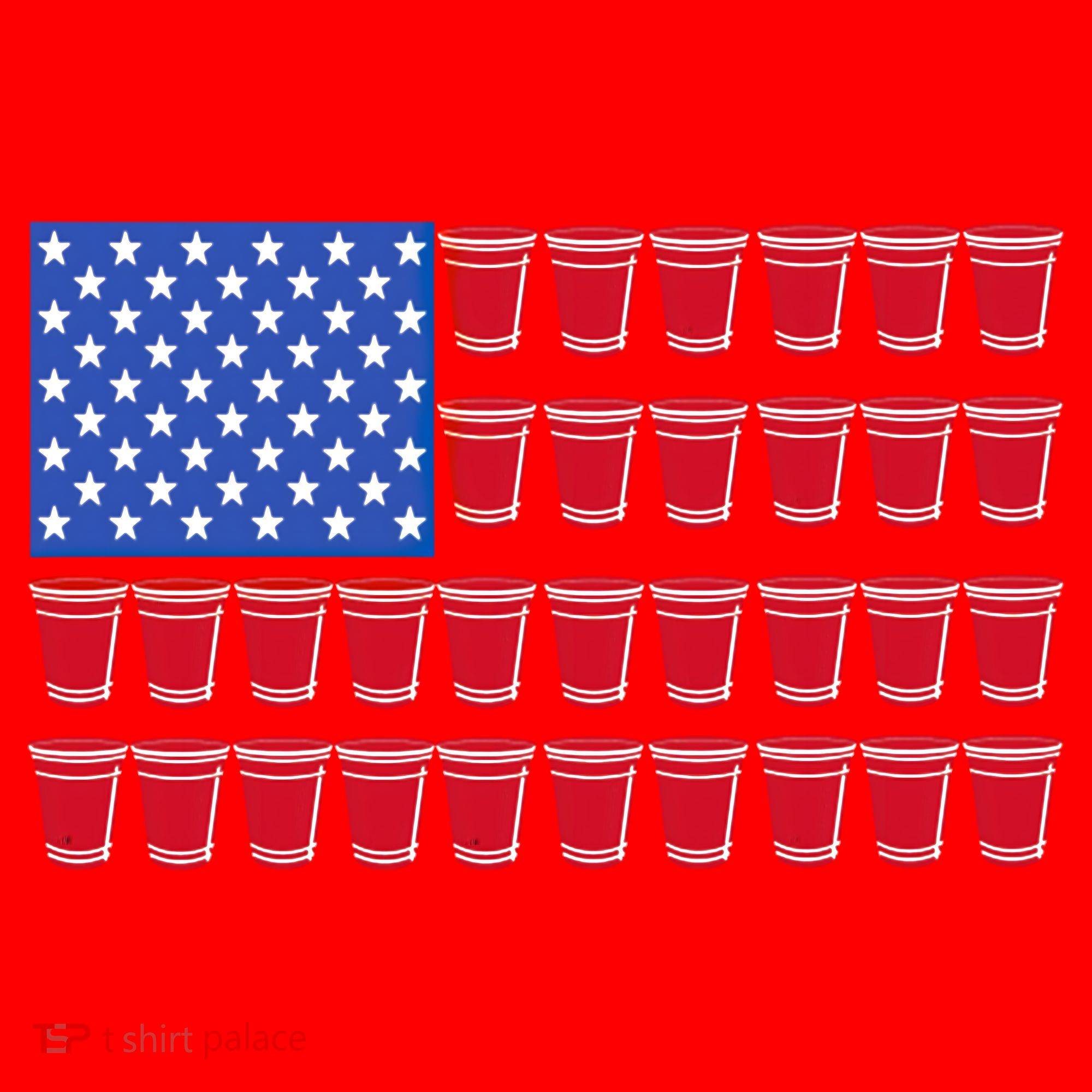 Beer Pong Ing Tee American Flag Red Solo Cups Meaningful Gift Santa Hat