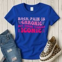 Back Pain Is Chronic But These Tiddies Iconic Women's T-Shirt thumb 3