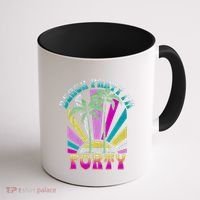 Beach Party I’M Forty Retro Sun Beach Coffee Mug thumb 1