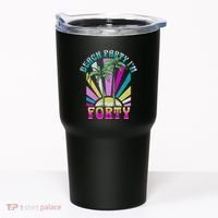 Beach Party I’M Forty Retro Sun Beach Tumbler thumb 0
