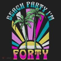 Beach Party I’M Forty Retro Sun Beach Hat thumb 2