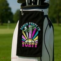 Beach Party I’M Forty Retro Sun Beach Golf Towel thumb 2