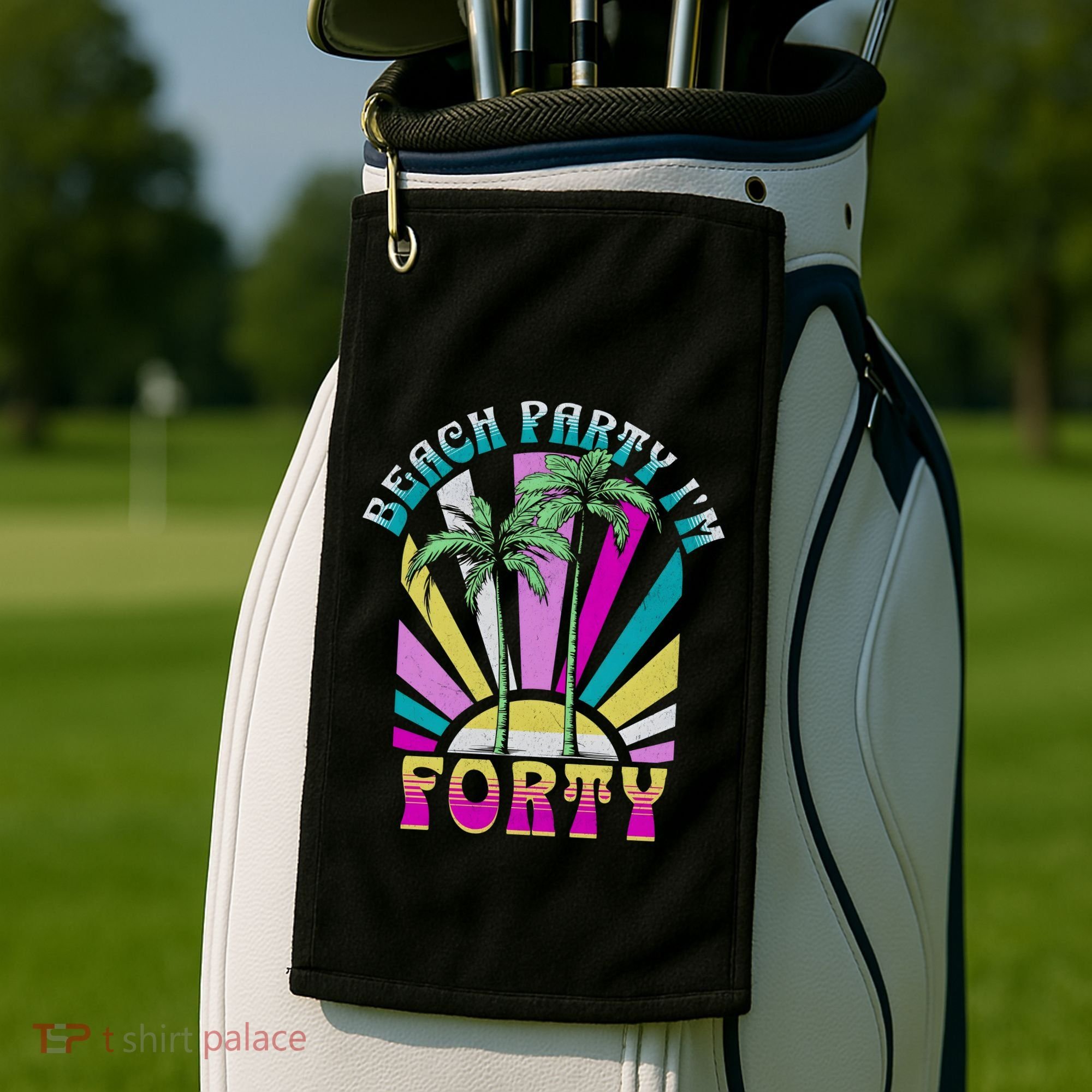 Beach Party I’M Forty Retro Sun Beach Golf Towel