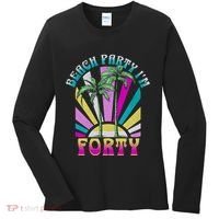Beach Party I’M Forty Retro Sun Beach Women's Long Sleeve Shirt thumb 0