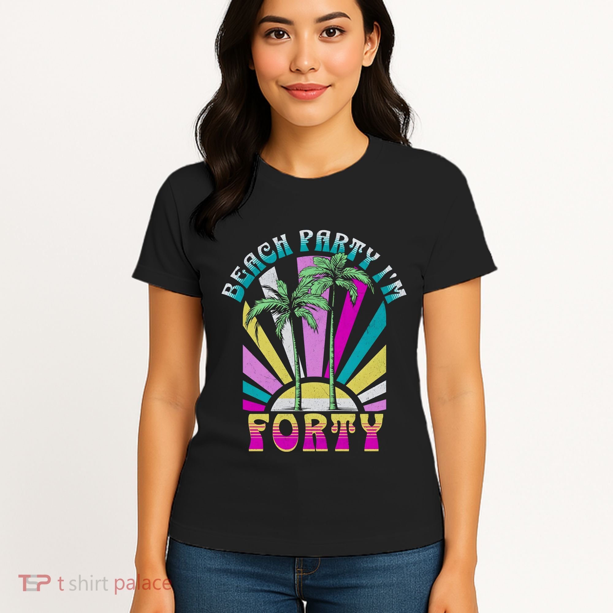 Beach Party I’M Forty Retro Sun Beach Women's T-Shirt