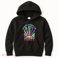 Beach Party I’M Forty Retro Sun Beach Kids Hoodie thumb 0