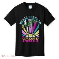 Beach Party I’M Forty Retro Sun Beach Kids T-Shirt thumb 0