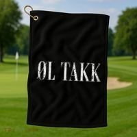 Beer Please In Norwegian Norway Gift Golf Towel thumb 1