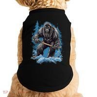 Bigfoot Playing Ice Hockey Funny Sasquatch Hockey Stick Funny Gift Doggie Tank thumb 0