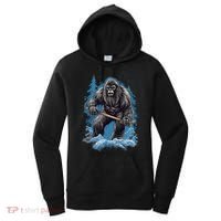Bigfoot Playing Ice Hockey Funny Sasquatch Hockey Stick Funny Gift Women's Hoodie thumb 0