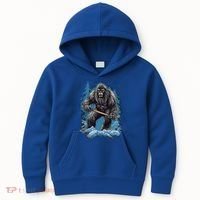 Bigfoot Playing Ice Hockey Funny Sasquatch Hockey Stick Funny Gift Kids Hoodie thumb 0