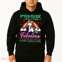 Bitch Please I Am So Fucking Fabulous Funny Unicorn Hoodie thumb 2