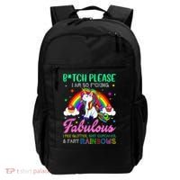 Bitch Please I Am So Fucking Fabulous Funny Unicorn Backpack thumb 0