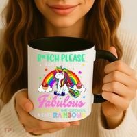 Bitch Please I Am So Fucking Fabulous Funny Unicorn Coffee Mug thumb 3