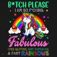 Bitch Please I Am So Fucking Fabulous Funny Unicorn Coaster thumb 2