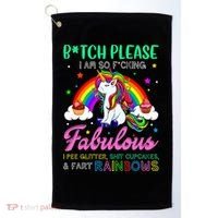 Bitch Please I Am So Fucking Fabulous Funny Unicorn Golf Towel thumb 0