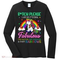 Bitch Please I Am So Fucking Fabulous Funny Unicorn Women's Long Sleeve Shirt thumb 0