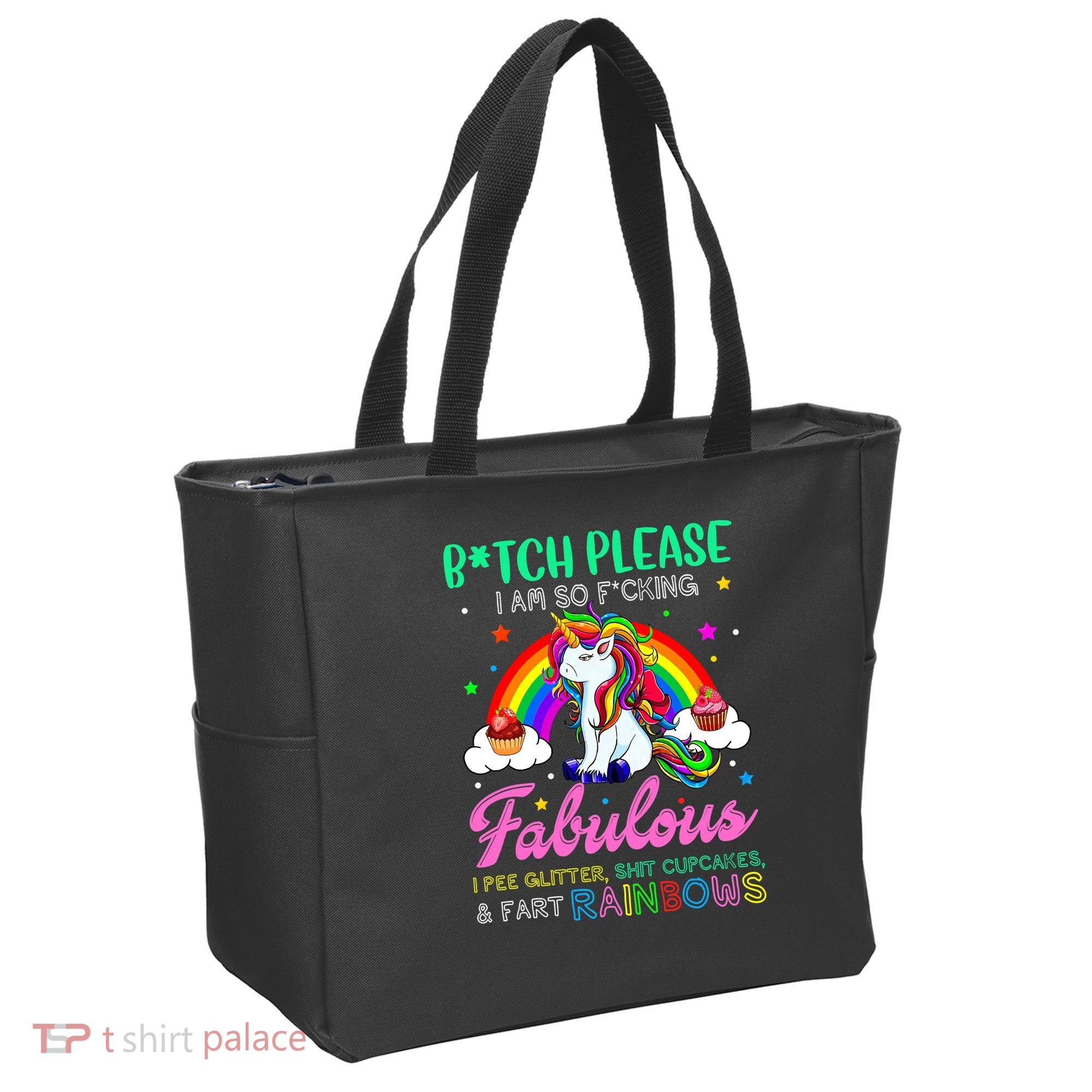 Bitch Please I Am So Fucking Fabulous Funny Unicorn Tote Bag