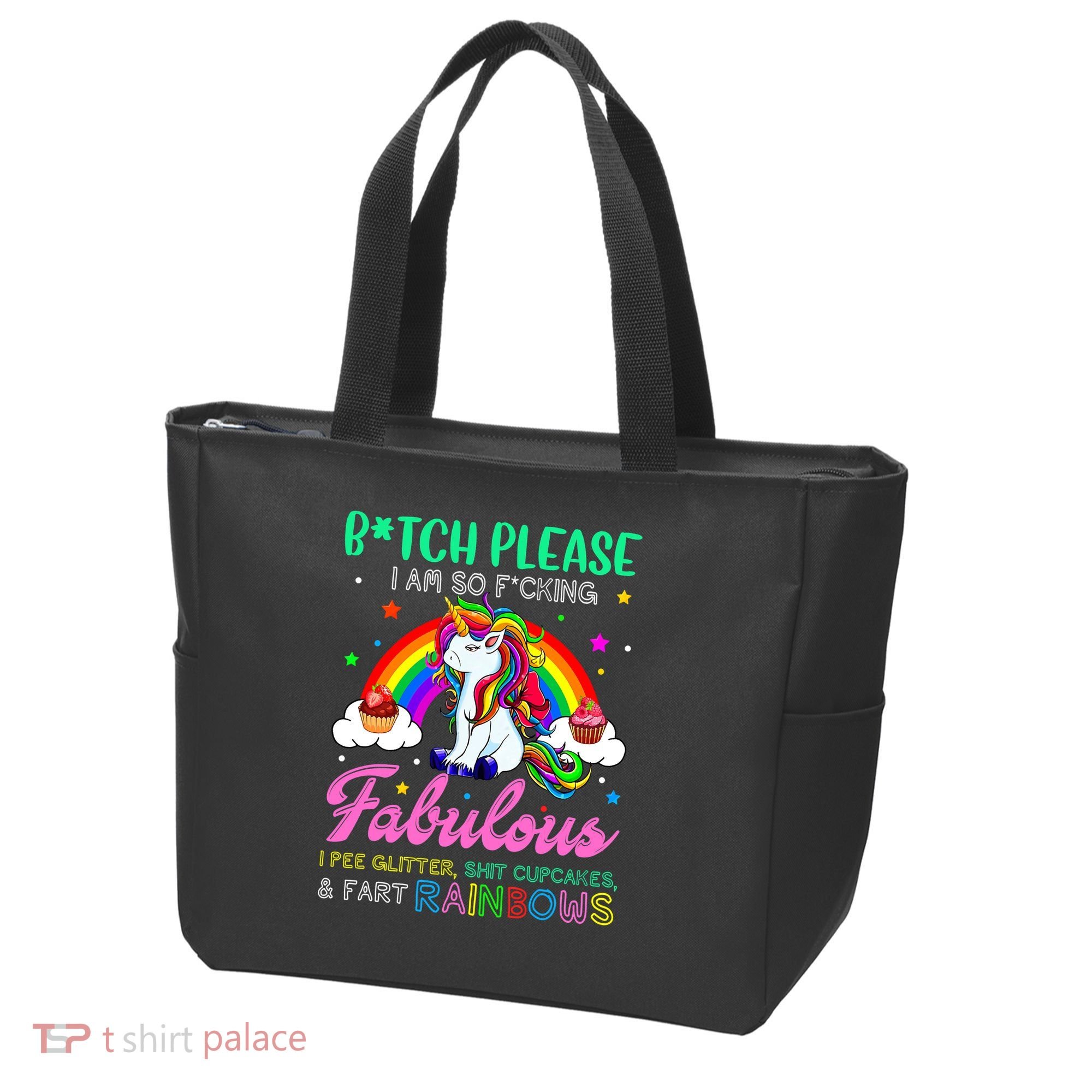 Bitch Please I Am So Fucking Fabulous Funny Unicorn Tote Bag