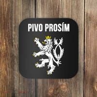 Beer Please In Czech Funny Czech Republic Souvenir Coaster thumb 0