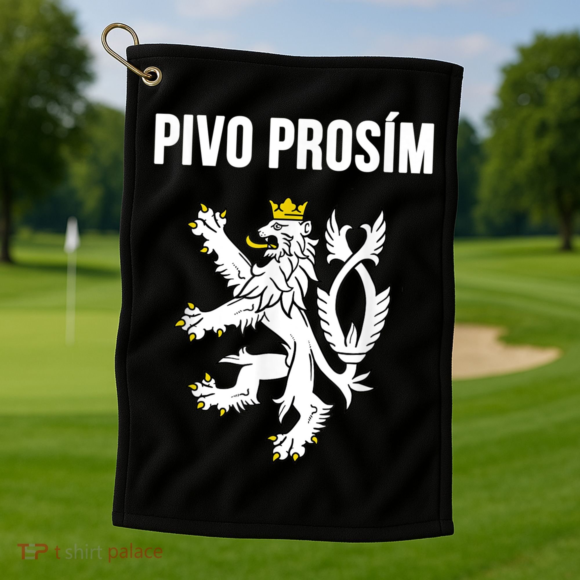 Beer Please In Czech Funny Czech Republic Souvenir Golf Towel