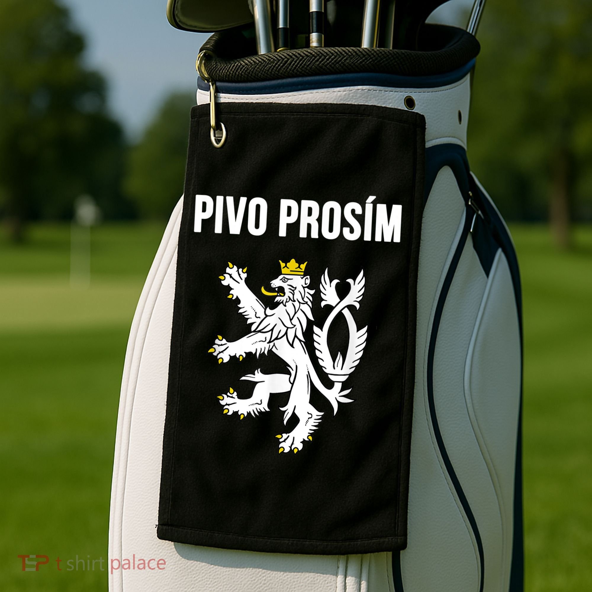 Beer Please In Czech Funny Czech Republic Souvenir Golf Towel