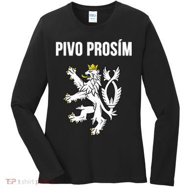 Beer Please In Czech Funny Czech Republic Souvenir Women's Long Sleeve Shirt