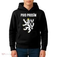 Beer Please In Czech Funny Czech Republic Souvenir Kids Hoodie thumb 4