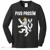 Beer Please In Czech Funny Czech Republic Souvenir Kids Long Sleeve Shirt thumb 0