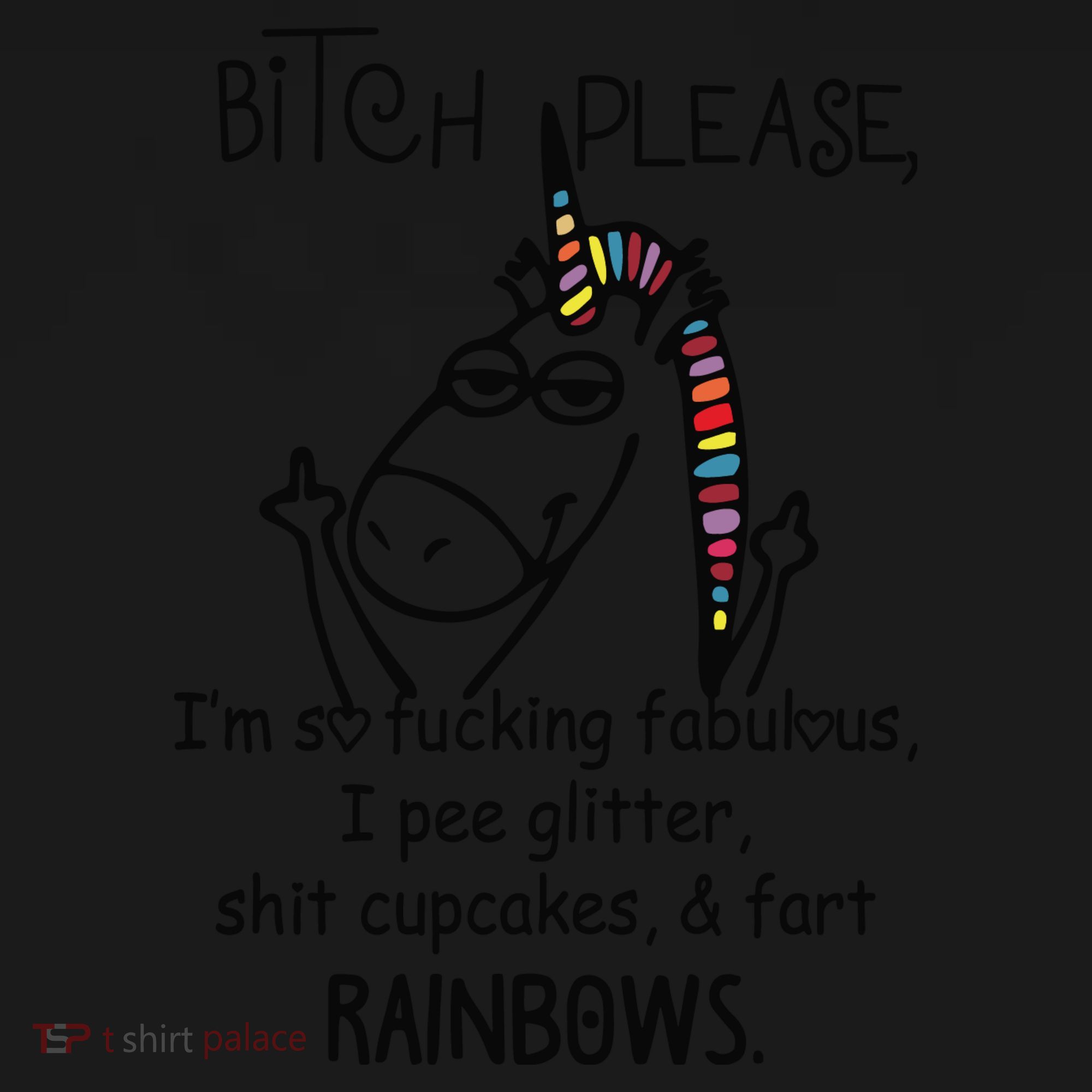 Bitch Please Im So Fucking Fabulous Funny Cool Unicorn Coaster