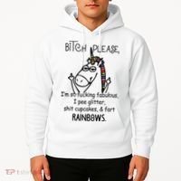 Bitch Please Im So Fucking Fabulous Funny Cool Unicorn Hoodie thumb 2