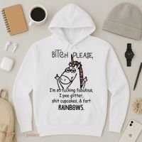 Bitch Please Im So Fucking Fabulous Funny Cool Unicorn Hoodie thumb 3