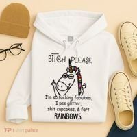 Bitch Please Im So Fucking Fabulous Funny Cool Unicorn Hoodie thumb 4