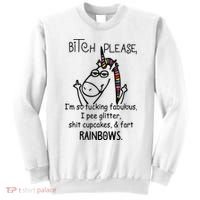 Bitch Please Im So Fucking Fabulous Funny Cool Unicorn Sweatshirt thumb 0