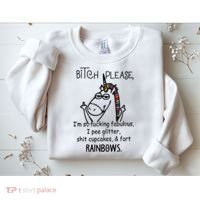 Bitch Please Im So Fucking Fabulous Funny Cool Unicorn Sweatshirt thumb 2