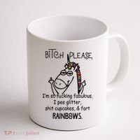 Bitch Please Im So Fucking Fabulous Funny Cool Unicorn Coffee Mug thumb 1
