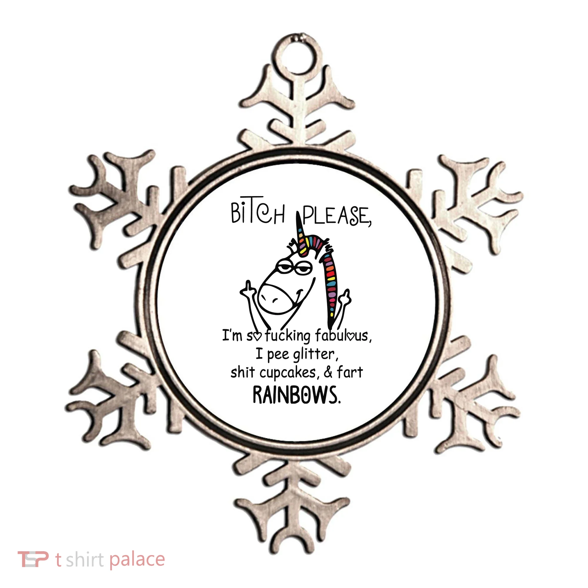 Bitch Please Im So Fucking Fabulous Funny Cool Unicorn Ornament