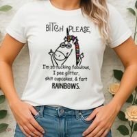 Bitch Please Im So Fucking Fabulous Funny Cool Unicorn Women's T-Shirt thumb 2