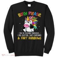 Bith Please Im So Fuking Fabulous I Pee Fun Unicorn Sweatshirt thumb 0