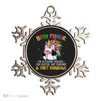 Bith Please Im So Fuking Fabulous I Pee Fun Unicorn Ornament thumb 0
