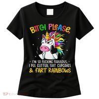 Bith Please Im So Fuking Fabulous I Pee Fun Unicorn Women's T-Shirt thumb 0
