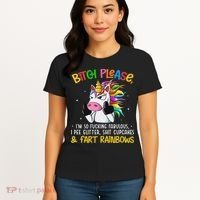 Bith Please Im So Fuking Fabulous I Pee Fun Unicorn Women's T-Shirt thumb 4