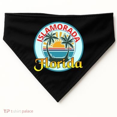 Beach Please Islamorada Florida Beach Spring Break Great Gift USA-Made Doggie Bandana