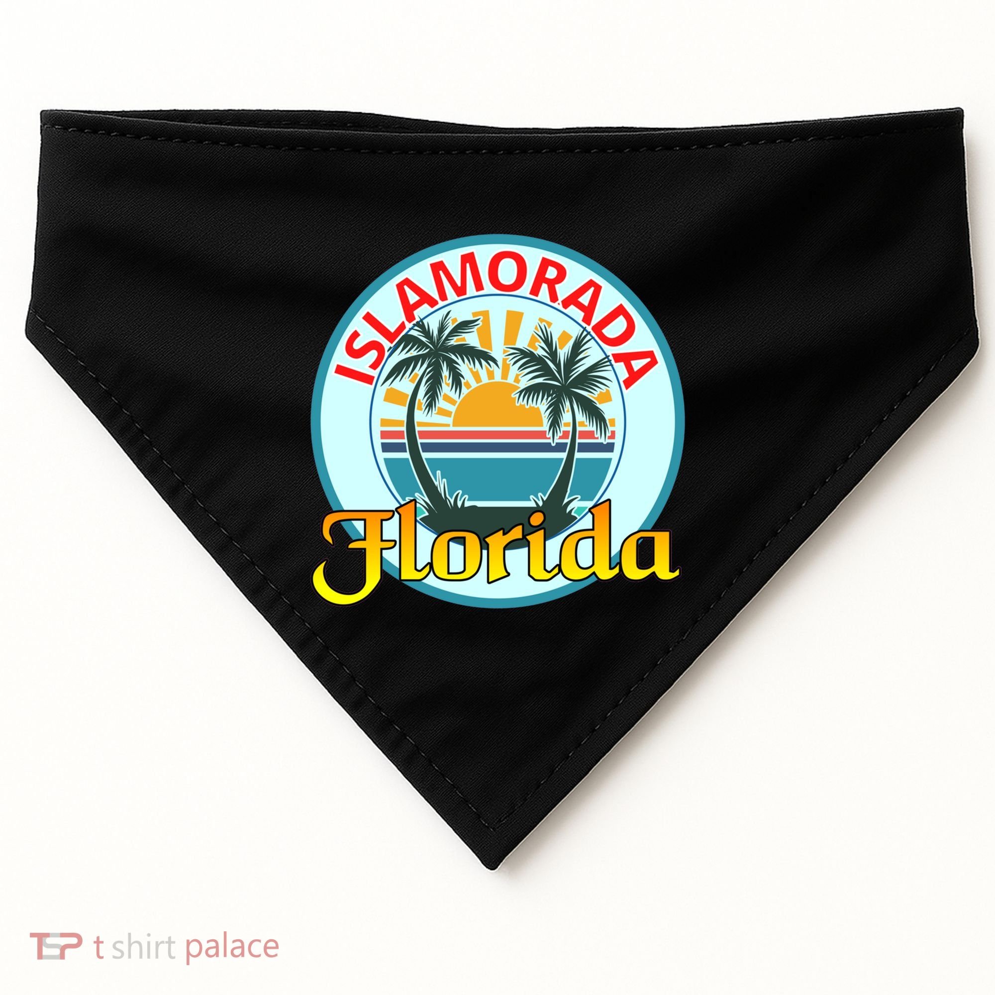 Beach Please Islamorada Florida Beach Spring Break Great Gift USA-Made Doggie Bandana