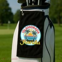 Beach Please Islamorada Florida Beach Spring Break Great Gift Golf Towel thumb 2