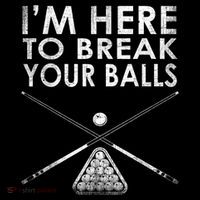 Billiards Player I'm Here To Break Your Balls USA-Made Doggie Bandana thumb 2