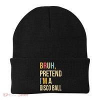 Bruh Pretend I'm A Disco Ball Halloween Lazy Costume Diy Beanie thumb 0