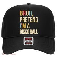 Bruh Pretend I'm A Disco Ball Halloween Lazy Costume Diy Hat thumb 0