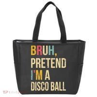 Bruh Pretend I'm A Disco Ball Halloween Lazy Costume Diy Tote Bag thumb 0